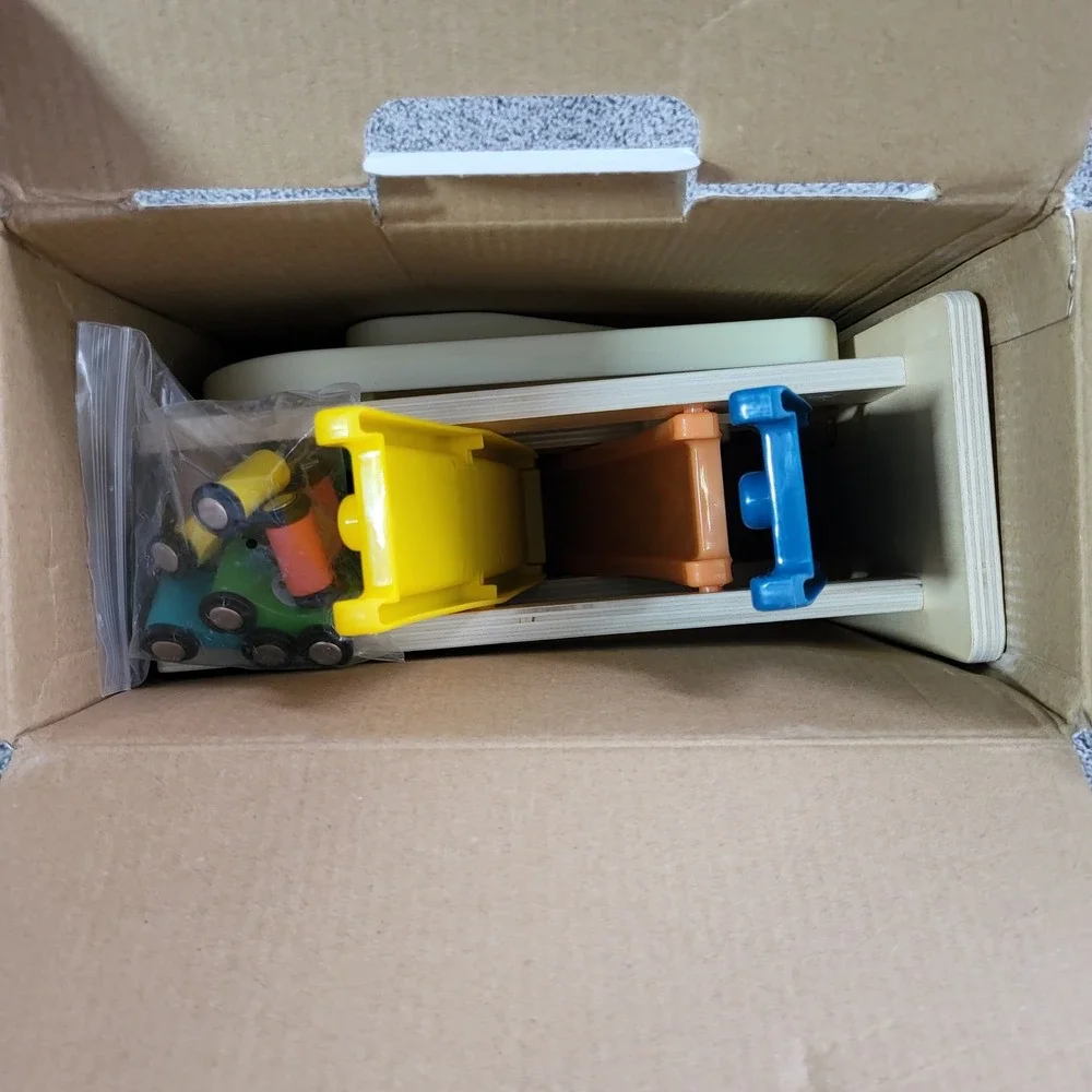 TopBright Wooden Car Racetrack‎ Montessori Style Motor & Senses Toy 18M+ NIB